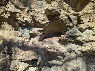 texture of old and destroyed foundation in the daytime