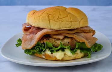bacon topping  a turkey burger