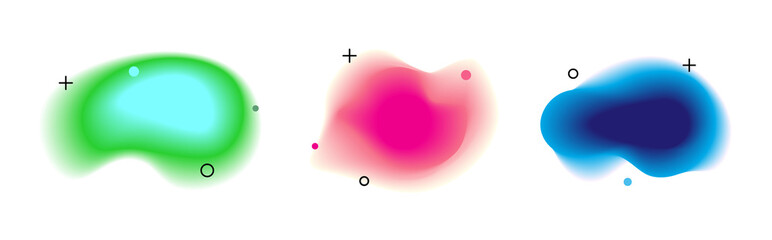 Blob abstract shape organic banner design element. Vector fluid round shape liquid amoeba