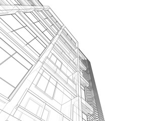 modern building 3d illustration