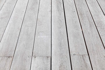 White wooden floor on the balcony outside the house pattern and background seamless