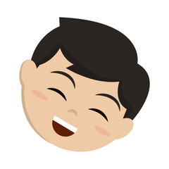 Isolated happy little boy face Vector illustration
