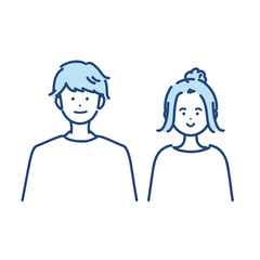 Fototapeta premium 男女のアイコンイラスト素材