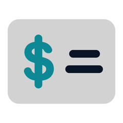 icon receipt using flat style and blue color dominate