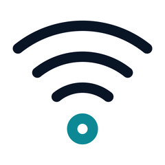 icon wifi using filled line style and blue color