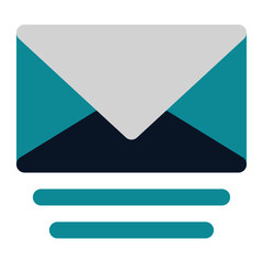 icon mails using flat style and blue color dominate