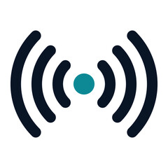 icon signal using flat style and blue color dominate