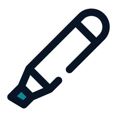 icon marker for study using filled line style and blue color