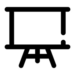 icon whiteboard for study using line style