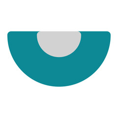 icon melon using flat style and blue color dominate