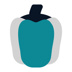 icon paprika using flat style and blue color dominate