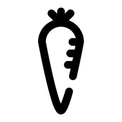 icon carrot using line style