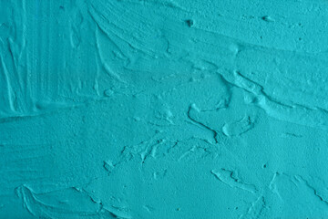 Turquoise plaster background and texture