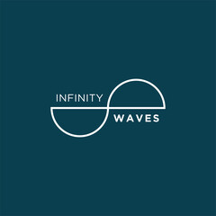 Infinity Waves. Logo template.
