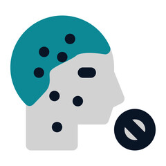 Fototapeta premium icon allergy using flat style and blue color dominate