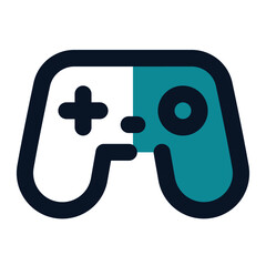 icon stick controller using filled line style and blue color