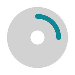 icon cd using flat style and blue color dominate