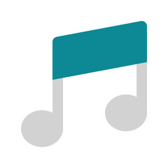 icon music using flat style and blue color dominate