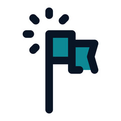 icon milestone seo using filled line style and blue color