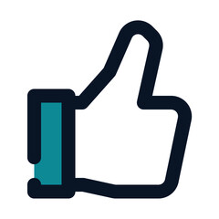 icon like seo using filled line style and blue color