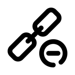 icon remove link using line style