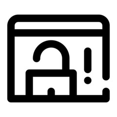 icon vulnerable web using line style