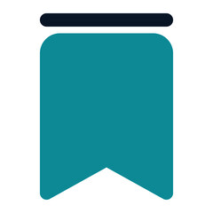 icon bookmark using flat style and blue color dominate