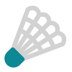 icon shuttlecock using flat style and blue color dominate