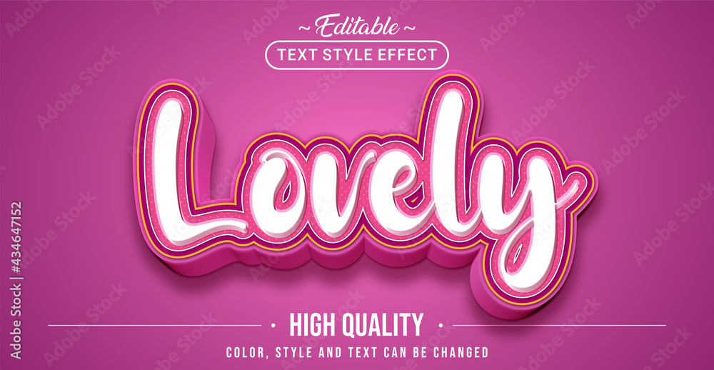 Poster editable text style effect -lovely pink text style theme.