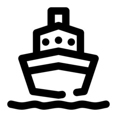 Obraz premium icon ship using line style