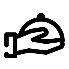 icon food delivery using line style