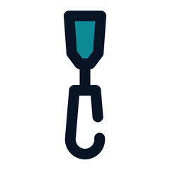 icon chisel using filled line style and blue color