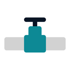 icon pipe faucet using flat style and blue color dominate
