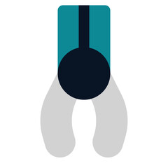 icon pliers using flat style and blue color dominate