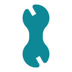 icon wrench double using flat style and blue color dominate