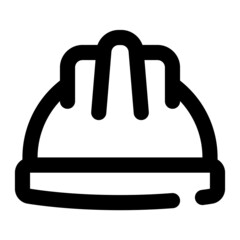 icon helmet safety using line style