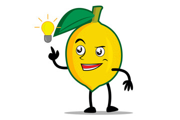 Lemon Cartoon mascot or character found a great idea