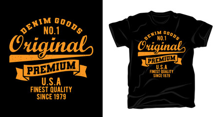 Denim goods original typography for t-shirt design