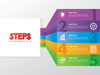 Timeline Infographics Design Vector, Workflow Layout, Diagram, Annual Report, Web Design.  5 Options, Steps or Processes of Business Concept
