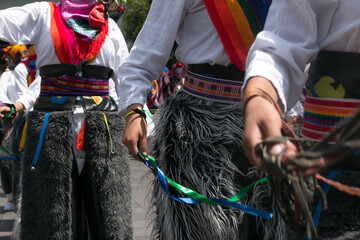 Fototapeta na wymiar Diablos Huma, tradición y rituales en ecuador