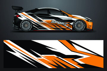 Fototapeta premium Car wrap designs vector background for vehicle