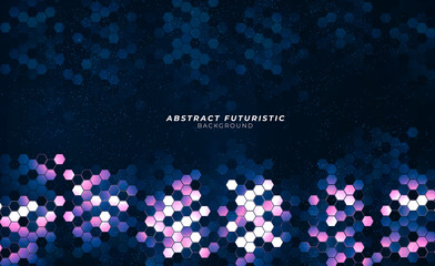 Art hexagons technology background. Abstract Hi-tech communication concept futuristic digital innovation. Vector background.