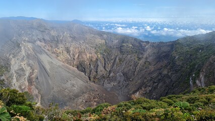 Irazu Volcano Crater in Cartago, Costa Rica	
