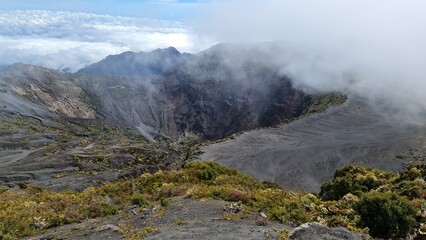 Irazu Volcano Crater in Cartago, Costa Rica	
