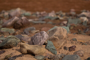 Stones in the ground