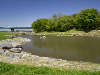 兵庫島公園と多摩川河川敷　東京都世田谷区