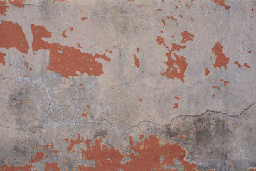 Texture of cement wall with cracked paint. White color. Background