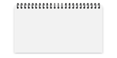 Realistic white notepad. White notebook mockup isolated. Business concept. Stock image. Vector illustration.