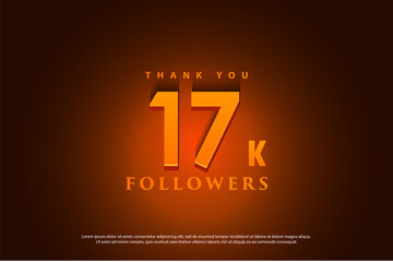 Thank you 17k followers against a bright orange light background.