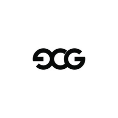 ecg letter original monogram logo design